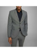 Thumbnail Veste blazer gris avec boutons et poches passepoilées à l'avant - Image 2
