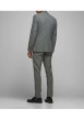 Thumbnail Veste blazer gris avec boutons et poches passepoilées à l'avant - Image 3