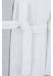 Thumbnail Peignoir blanc en coton tissu effet nid-d’abeilles et ceinture à nouer devant - Image 3