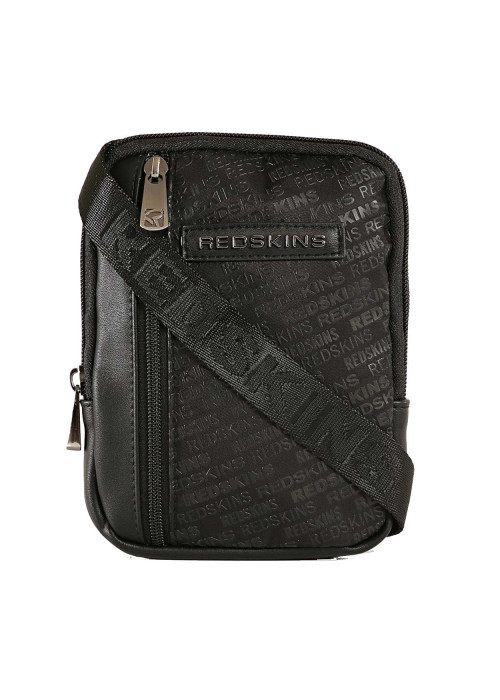 Sacoche noire zippée logotypée et à bandoulière ajustable brodée