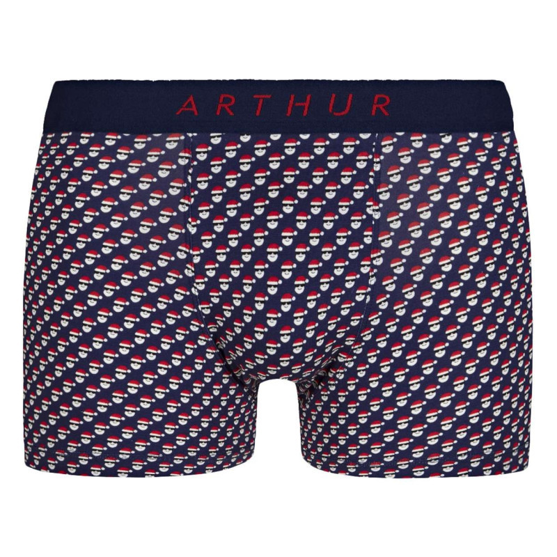Arthur - Boxer Marine Fantaisie En Coton Moulant - Bleu Arthur - Boxer Marine Fantaisie En Coton Moulant - Bleu