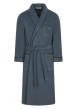 Thumbnail Robe de chambre grise à col à revers avec une ceinture à nouer à la taille