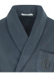 Thumbnail Robe de chambre grise à col à revers avec une ceinture à nouer à la taille - Image 3