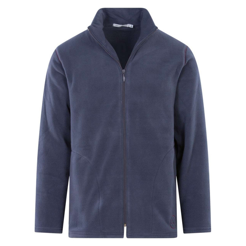 Christian Cane - Veste D'intérieur Longue Grise En Velours Col Montant Et Zippé Baikal - Gris