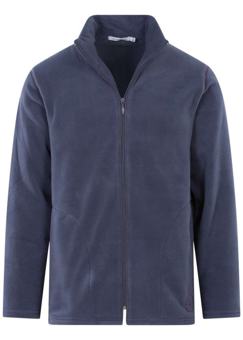 Veste d'intérieur longue grise en velours col montant et zippé BAIKAL