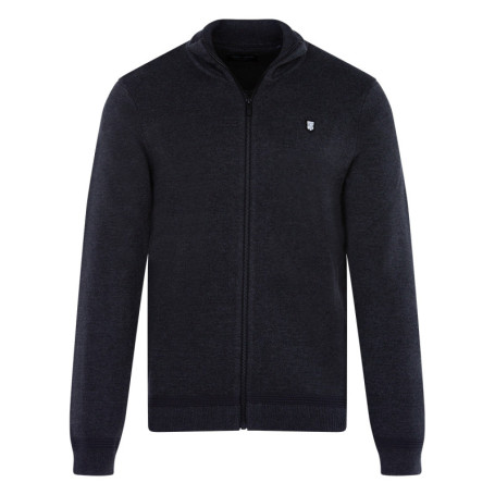 Gilet anthracite uni 100% coton coupe régular...