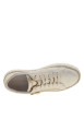 Thumbnail Tennis blanches à talon plateau avec des lacets plats et un zip - Image 4