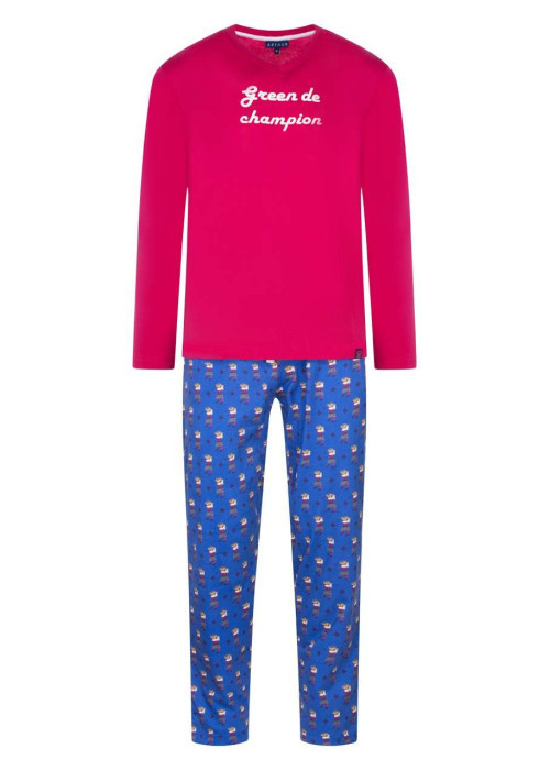 Pyjama multicolore à imprimés en coton