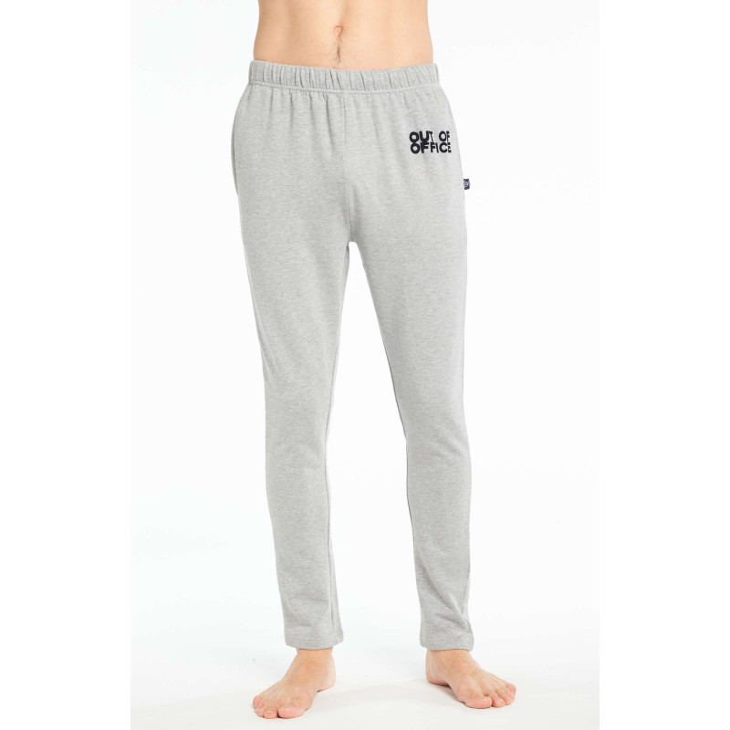 Arthur - Pantalon De Pyjama Gris Uni En Coton Coupe Fuselée - Gris