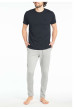 Thumbnail Pantalon de pyjama gris uni en coton coupe fuselée - Image 3