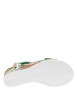 Thumbnail Nu-pieds en cuir vert à semelle compensé et à bandes auto-agrippantes - Image 5