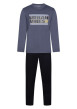 Thumbnail Pyjama long anthracite en coton