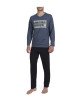 Thumbnail Pyjama long anthracite en coton - Image 2