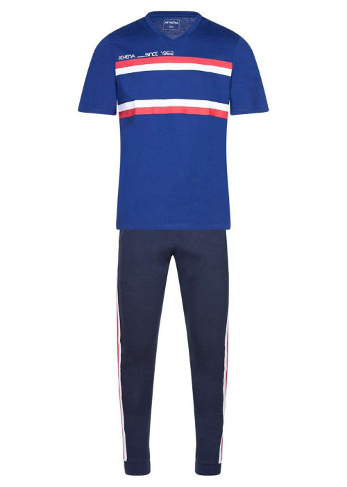 Pyjama bleu en coton