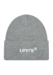 Thumbnail Bonnet gris uni avec logo brodé