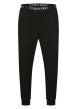 Thumbnail Pantalon de jogging d'intérieur noir coupe slim uni avec ceinture élastiqué