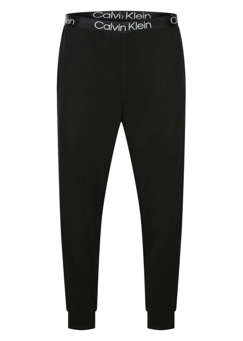Pantalon de jogging d'intérieur noir coupe slim uni avec ceinture élastiqué