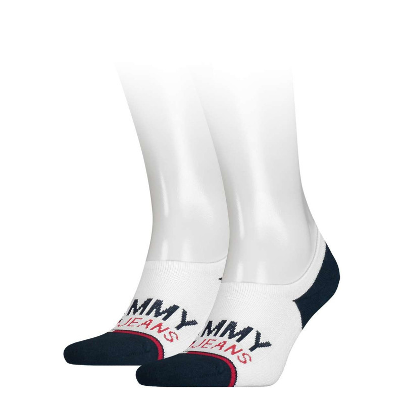 Tommy Jeans - Lot De 2 Paires De Socquettes Blanches En Coton Uni - Blanc Tommy Jeans - Lot De 2 Paires De Socquettes Blanches En Coton Uni - Blanc
