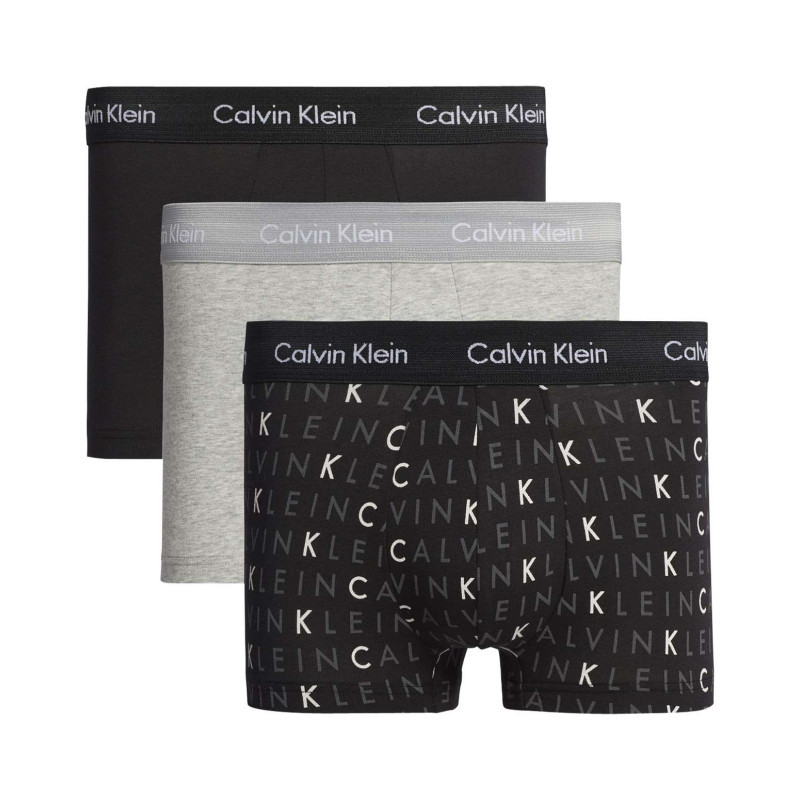 Calvin Klein Jeans - Lot De 3 Boxers Noirs Avec Inscriptions Calvin Klein Pour Homme En Coton - Noir Calvin Klein Jeans - Lot De 3 Boxers Noirs Avec Inscriptions Calvin Klein Pour Homme En Coton - Noir