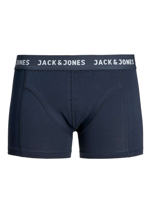 Lot de 3 Boxers en coton marine uni avec une coupe longue et nom iconique