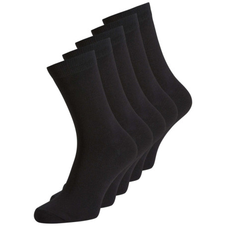 Lot de 5 paires de chaussettes hautes noires unies