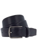 Thumbnail Ceinture noire unie avec une boucle métallique anthracite rectangle