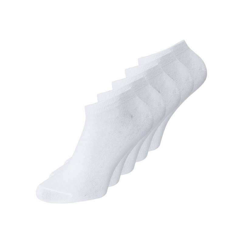 Jack & Jones - Lot De 5 Paires De Chaussettes Blanches Unies Basses Et Identiques - Blanc Jack & Jones - Lot De 5 Paires De Chaussettes Blanches Unies Basses Et Identiques - Blanc