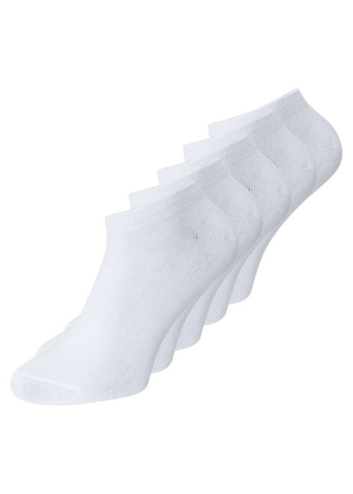 Lot de 5 paires de chaussettes blanches unies basses et identiques