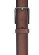 Thumbnail Ceinture en cuir marron avec une boucle métallique argentée rectangle - Image 3