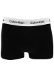 Thumbnail Lot de 3 Boxers en coton noir unis avec tailles élastiquées blanches