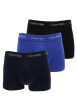 Thumbnail Lot de 3 Boxers en coton bleus unis avec taille élastiquées ton sur ton - Image 6