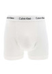 Thumbnail Lot de 3 Boxers classiques en coton gris unis coupe fermée avec ceinture blanche - Image 3