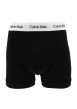 Thumbnail Lot de 3 Boxers classiques en coton gris unis coupe fermée avec ceinture blanche - Image 4