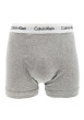 Thumbnail Lot de 3 Boxers classiques en coton gris unis coupe fermée avec ceinture blanche - Image 6