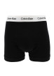 Thumbnail Lot de 3 Boxers classiques en coton gris unis coupe fermée avec ceinture blanche - Image 8