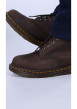 Thumbnail Bottines en cuir marron à talon décroché bas avec des lacets ronds - Image 21