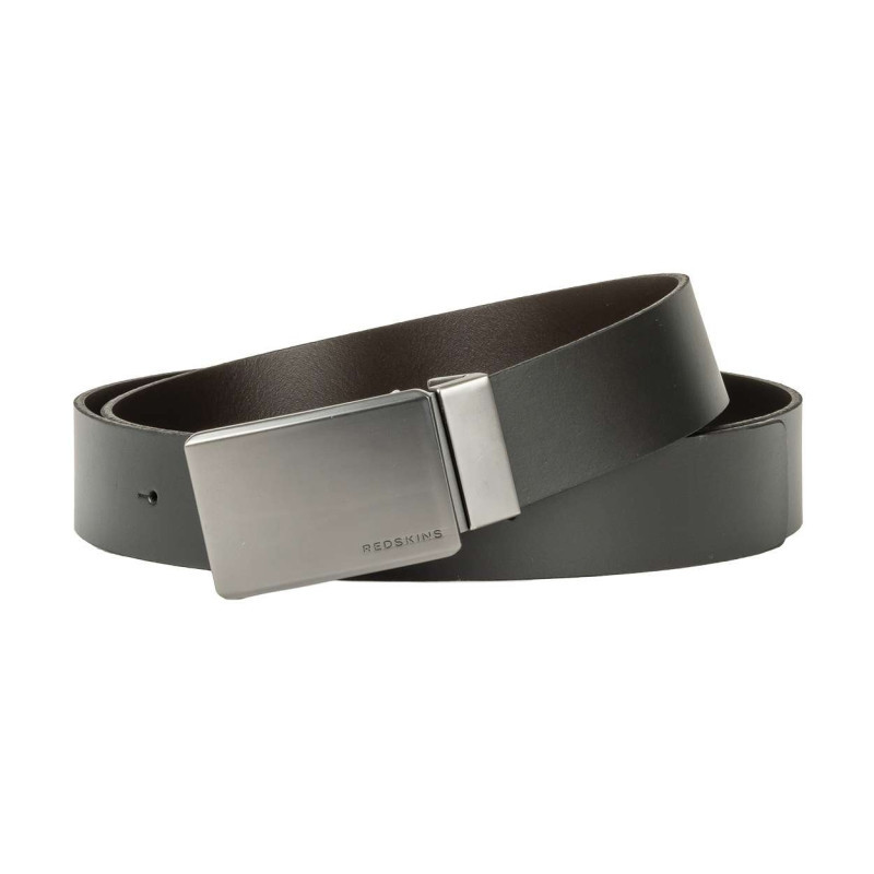 Redskins - Ceinture Marron Unie Avec Une Boucle Métallique Argentée Rectangle - Noir Redskins - Ceinture Marron Unie Avec Une Boucle Métallique Argentée Rectangle - Noir