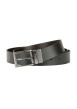 Thumbnail Ceinture marron unie avec une boucle métallique argentée rectangle - Image 2