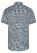 Thumbnail Chemise marine en coton avec imprimé liberty all-over coupe ajustée col américain - Image 2