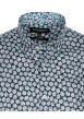 Thumbnail Chemise marine en coton avec imprimé liberty all-over coupe ajustée col américain - Image 3