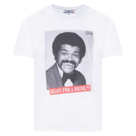 T-shirt blanc fantaisie en coton biologique à...