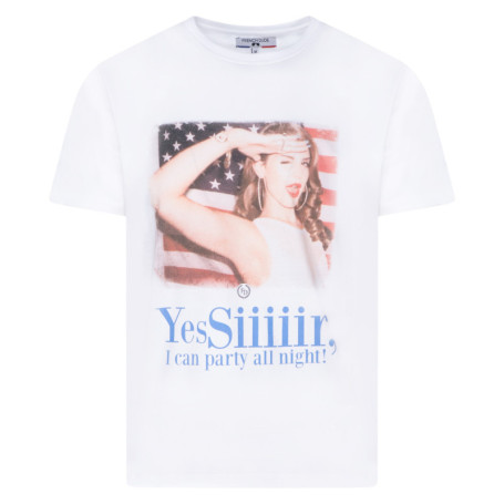 T-shirt blanc YES SIIIR en coton biologique à...