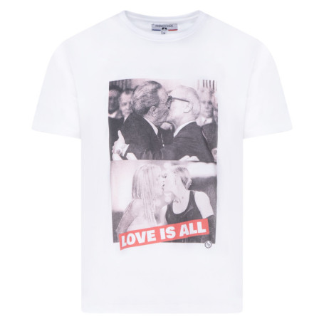 T-shirt blanc en coton biologique à col rond