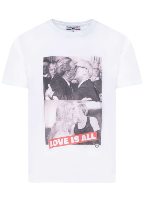 T-shirt blanc en coton biologique à col rond