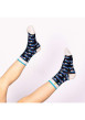 Thumbnail Chaussettes hautes noires fantaisie avec une coupe mi-haute - Image 2