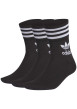 Thumbnail Lot de 3 paires de chaussettes hautes noires en coton mélangé fantaisie avec une coupe mi-haute - Image 3