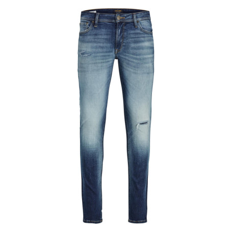 Jean Liam coupe skinny en coton bleu délavé