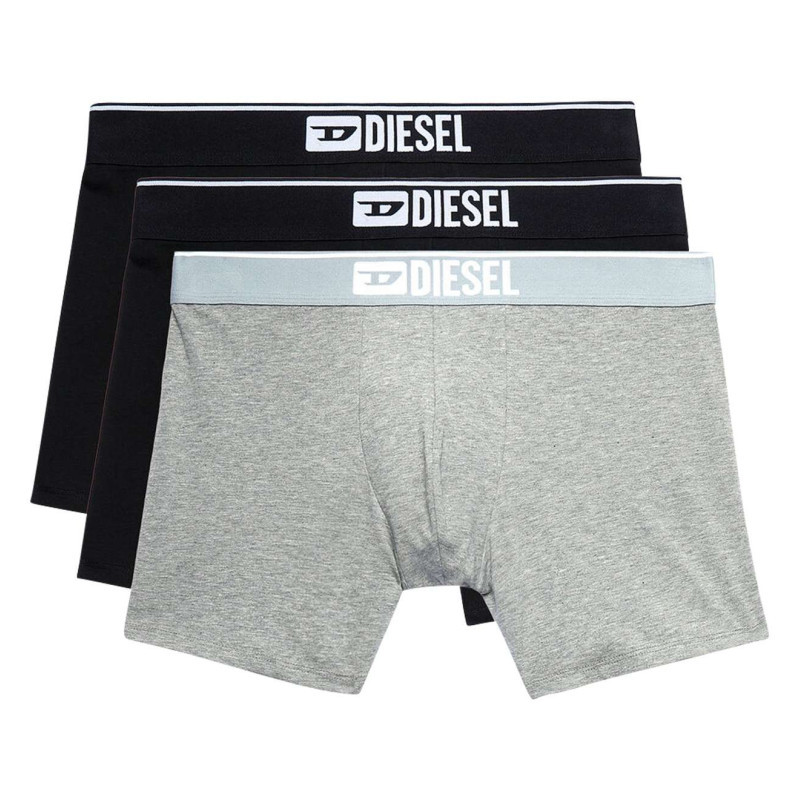 Diesel - Lot De 3 Boxers Multicolores, En Coton Stretch Et à Coupe Longue - Multicolore