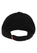 Thumbnail Casquette noire unie en coton à logo brodé et une bande auto agrippante - Image 2