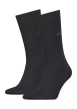 Thumbnail Lot de 2 paires de chaussettes hautes noires en coton mélangé unies